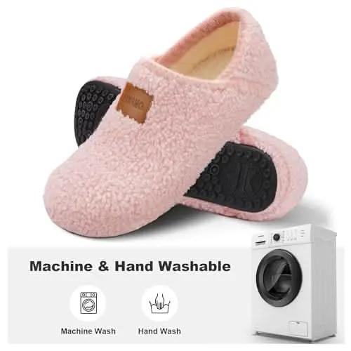 House Slippers for Women Men Indoor Barefoot Slippers Socks Furry Slip on House Shoes Cozy Comfy Slippers for Home Bedroom Travel Yoga - Love Salve